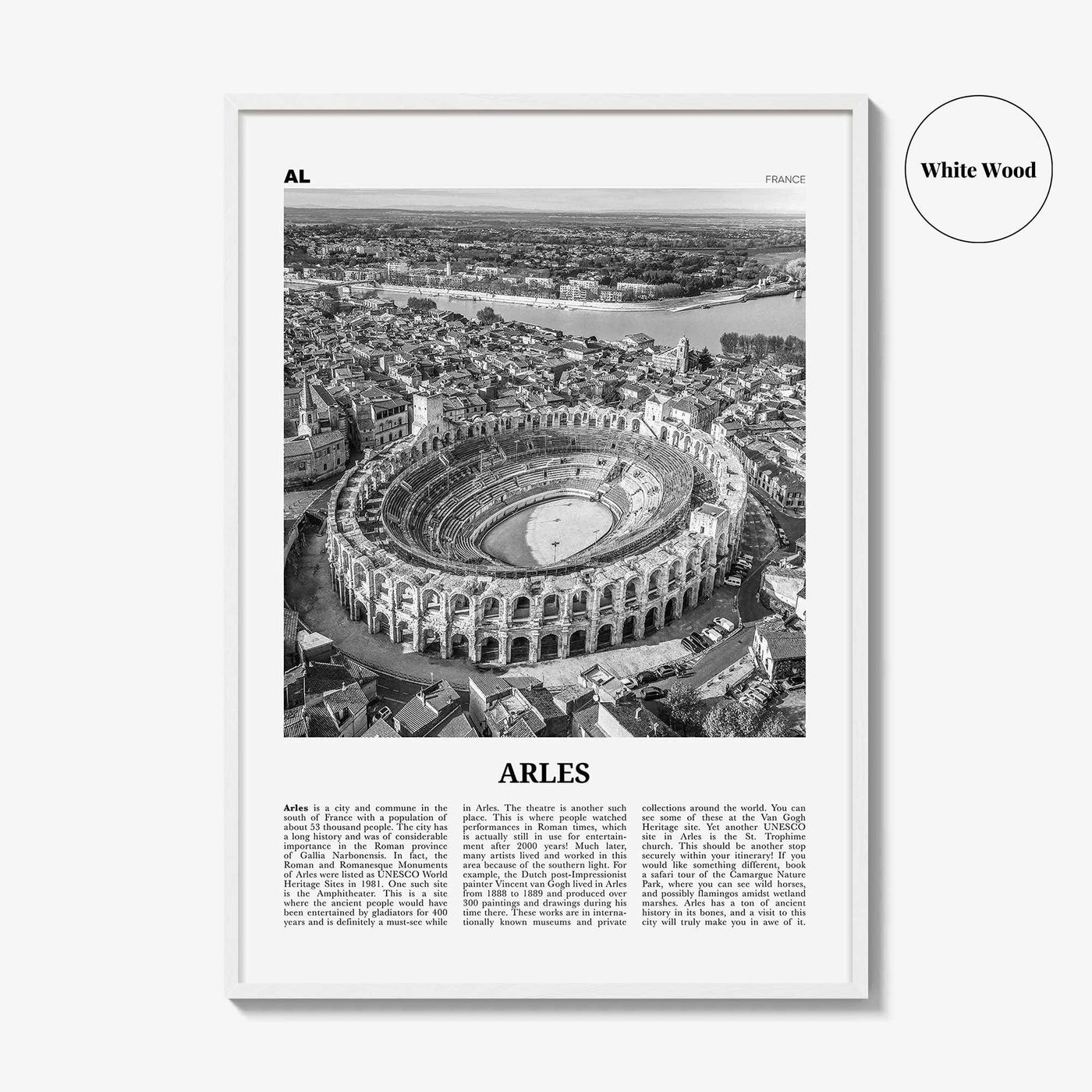 Arles Print Black and White, Arles Wall Art, Arles Poster, Arles Photo, Arles Wall Décor, Arle, Provence-Alpes-Côte d'Azur, France