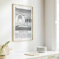 Arlington County Print Black and White Virginia No 2, Arlington County Wall Art, Arlington County Poster, Virginia, USA, United States