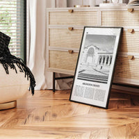 Arlington County Print Black and White Virginia No 2, Arlington County Wall Art, Arlington County Poster, Virginia, USA, United States