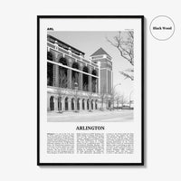 Arlington Print Black and White Texas, Arlington Wall Art, Arlington Poster, Arlington Photo, Arlington Wall Décor, Texas, United States