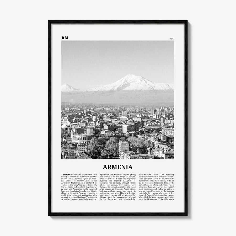 Armenia Print Black and White, Armenia Wall Art, Armenia Poster, Armenia Photo, Armenia Wall Decor, Հայաստան, Yerevan, Asia