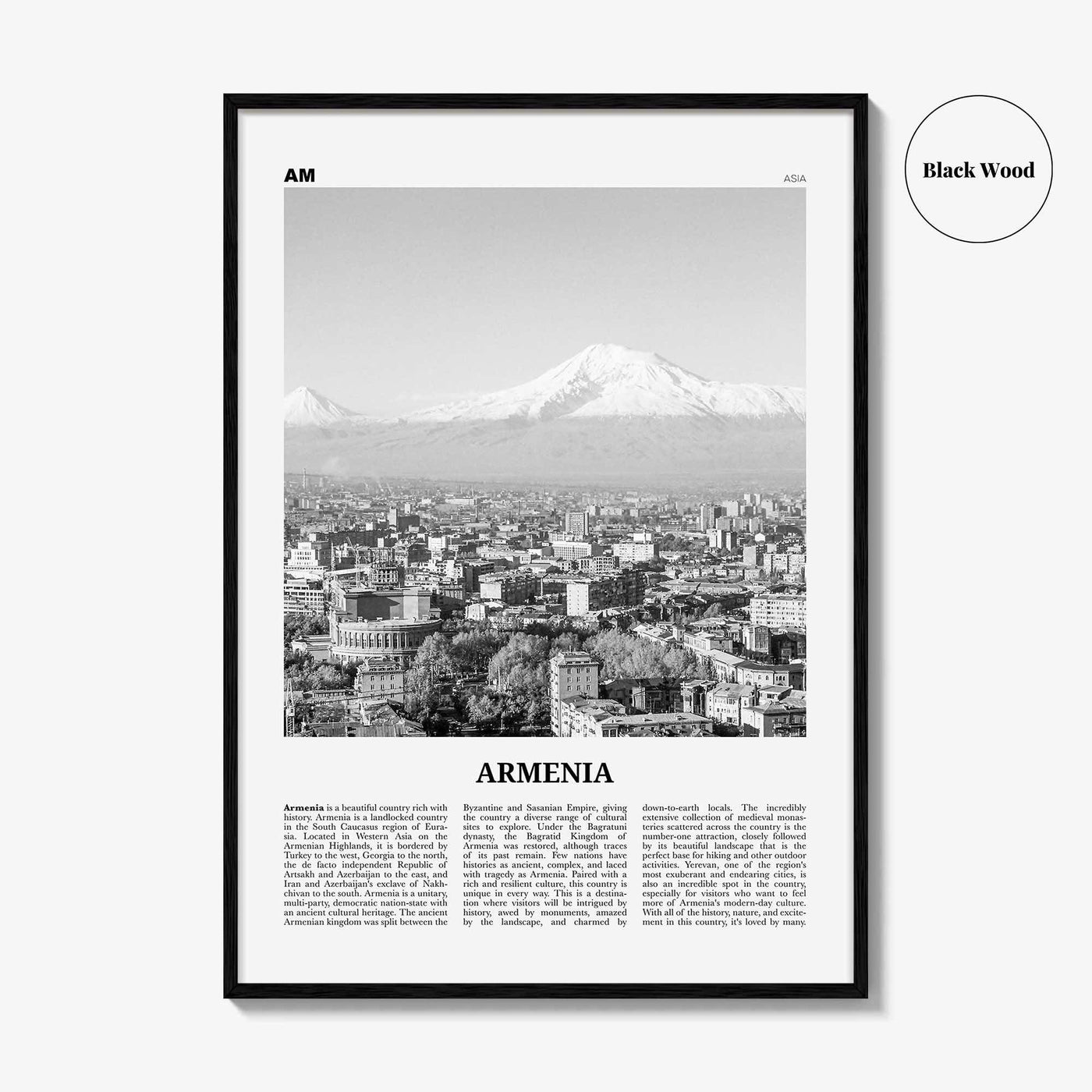 Armenia Print Black and White, Armenia Wall Art, Armenia Poster, Armenia Photo, Armenia Wall Decor, Հայաստան, Yerevan, Asia