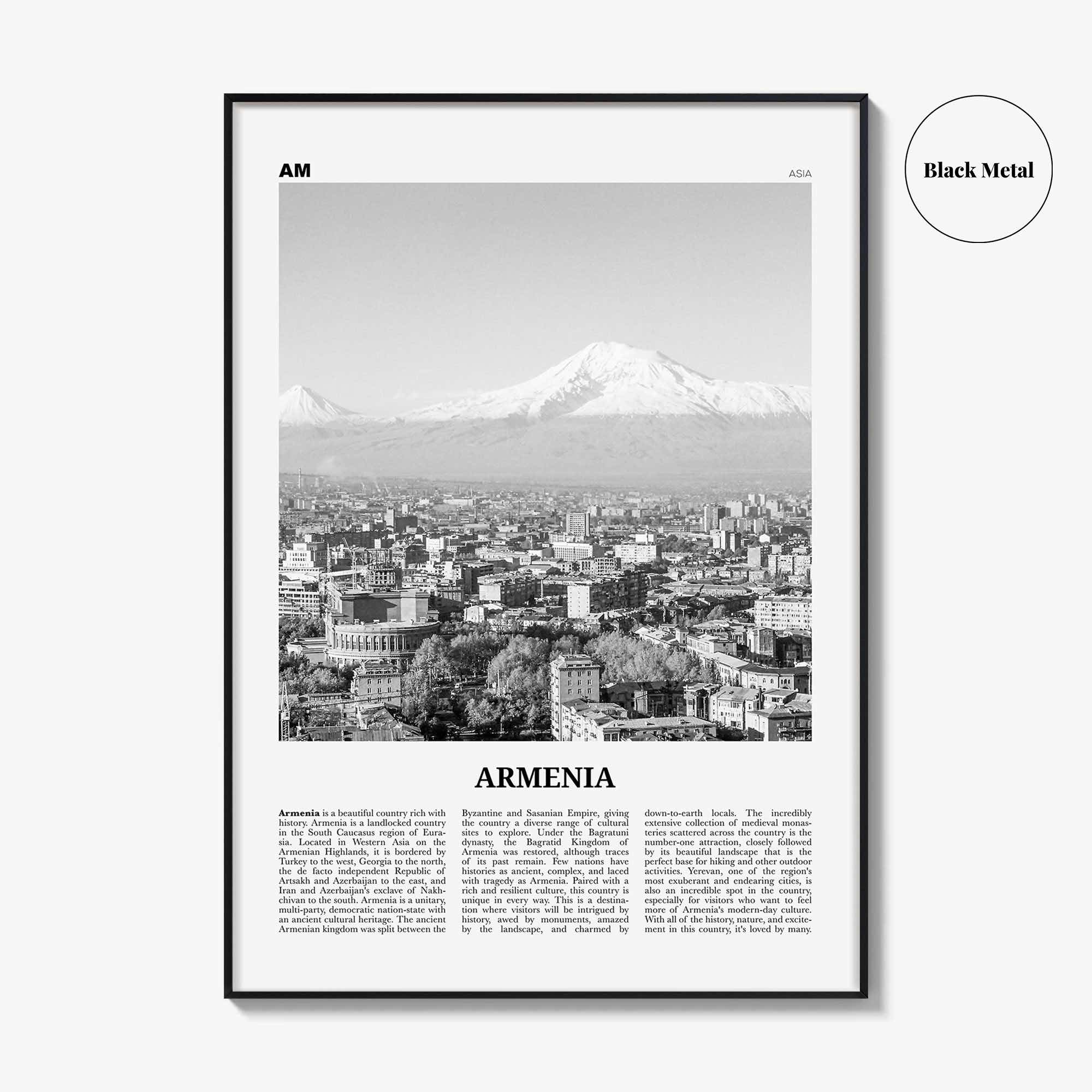 Armenia Print Black and White, Armenia Wall Art, Armenia Poster, Armenia Photo, Armenia Wall Decor, Հայաստան, Yerevan, Asia