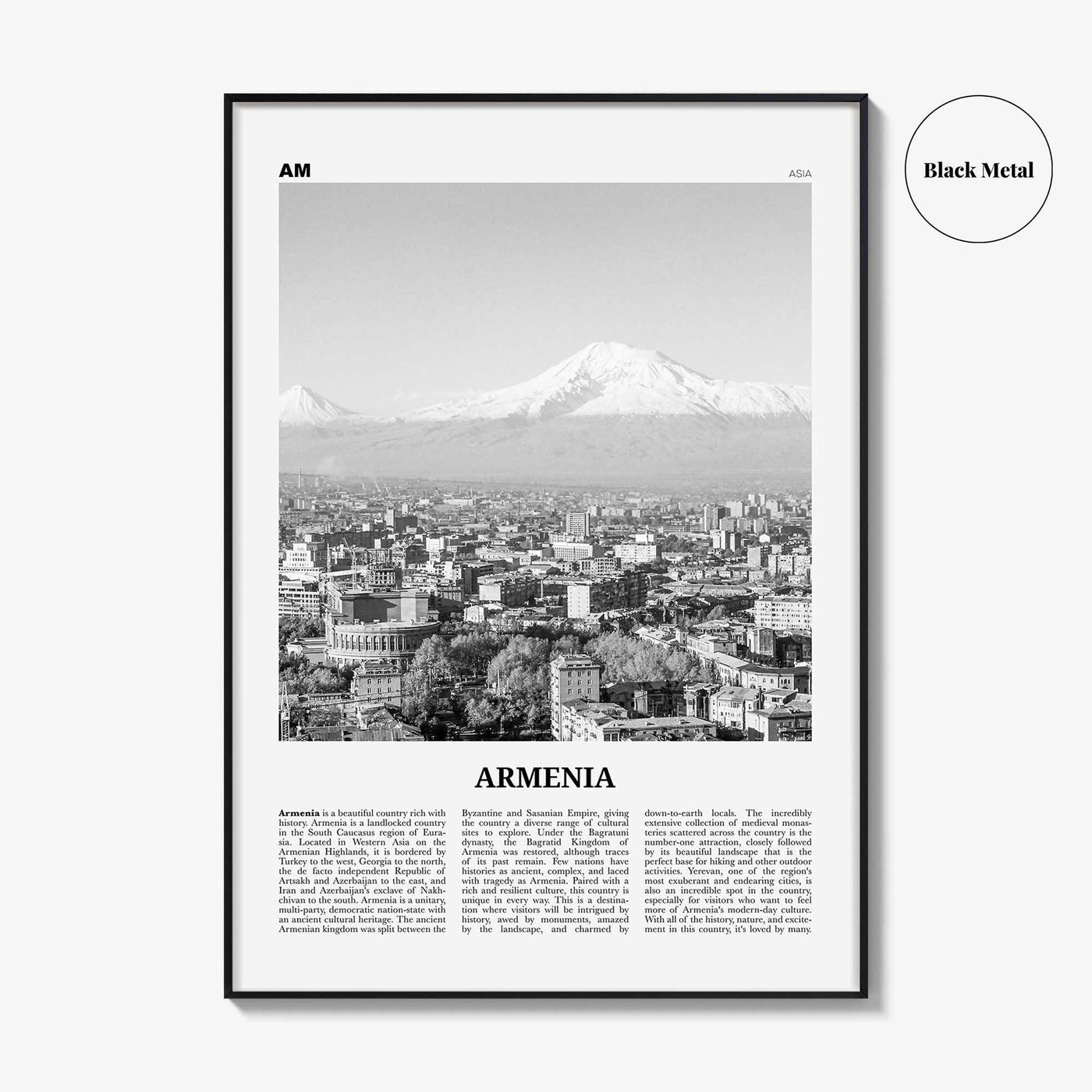 Armenia Print Black and White, Armenia Wall Art, Armenia Poster, Armenia Photo, Armenia Wall Decor, Հայաստան, Yerevan, Asia