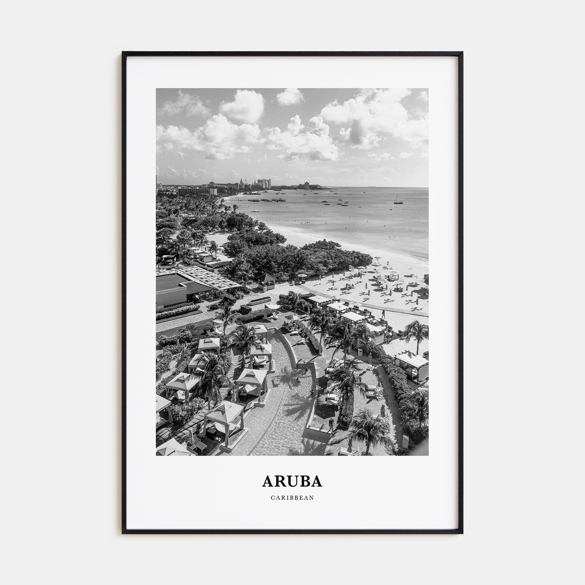 Aruba Portrait B&W No 2 Poster