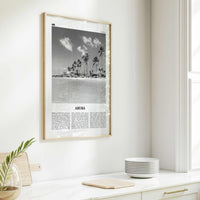 Aruba Print Black and White No 1, Aruba Wall Art, Aruba Poster, Aruba Photo, Aruba Wall Decor, Country Art Print, Oranjestad, Caribbean