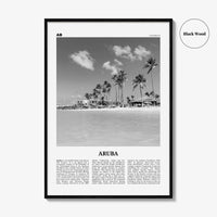 Aruba Print Black and White No 1, Aruba Wall Art, Aruba Poster, Aruba Photo, Aruba Wall Decor, Country Art Print, Oranjestad, Caribbean
