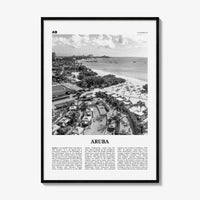 Aruba Print Black and White No 2, Aruba Wall Art, Aruba Poster, Aruba Photo, Aruba Wall Decor, Country Art Print, Oranjestad, Caribbean