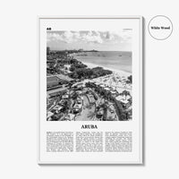 Aruba Print Black and White No 2, Aruba Wall Art, Aruba Poster, Aruba Photo, Aruba Wall Decor, Country Art Print, Oranjestad, Caribbean