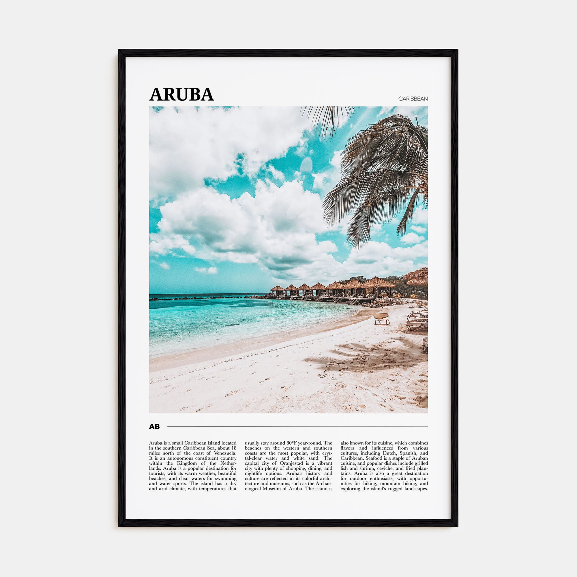 Aruba Travel Color Poster