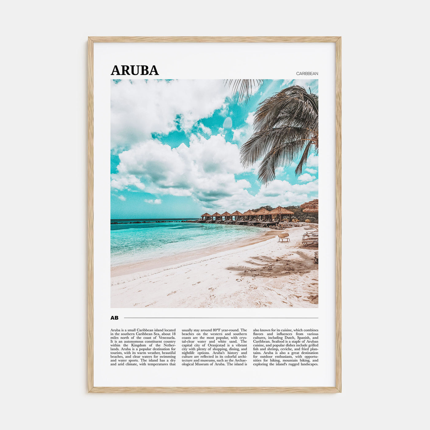 Aruba Travel Color Poster