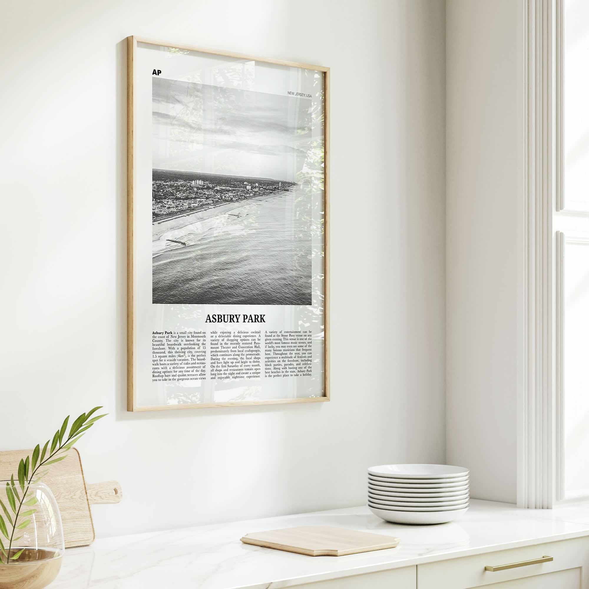 Asbury Park Print Black and White, Asbury Park Wall Art, Asbury Park Poster, Asbury Park Photo, New Jersey, USA, United States