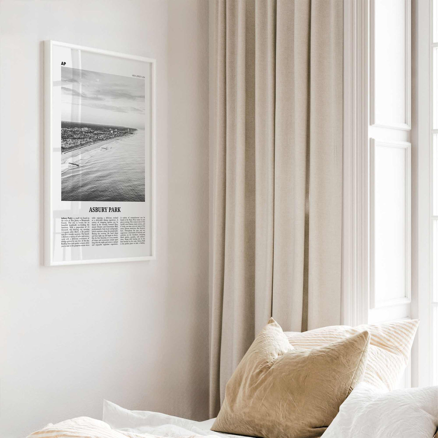 Asbury Park Print Black and White, Asbury Park Wall Art, Asbury Park Poster, Asbury Park Photo, New Jersey, USA, United States