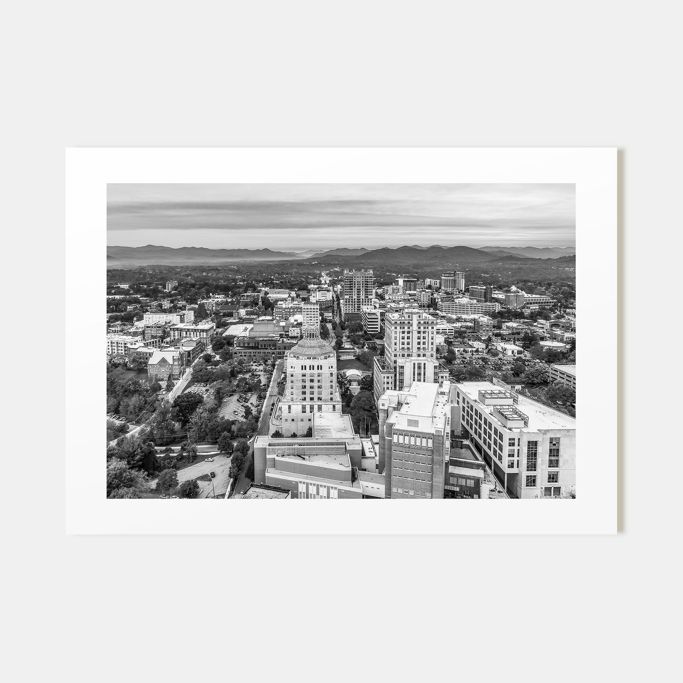 Asheville Landscape B&W Poster