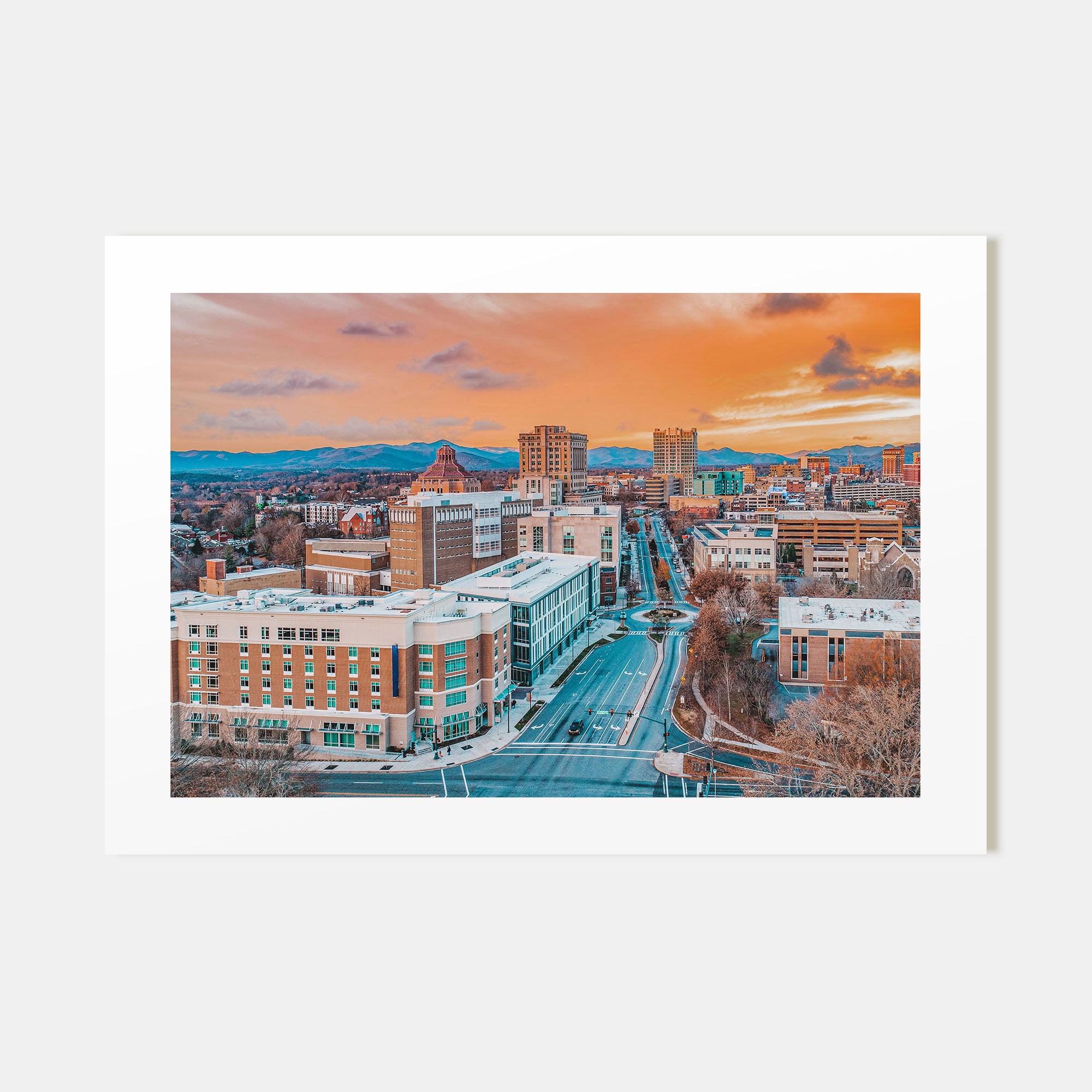 Asheville Landscape Color Poster