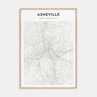 Asheville Map Portrait Poster