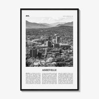Asheville Print Black and White No 1, Asheville Wall Art, Asheville Poster, Asheville Photo, North Carolina, USA, United States, America