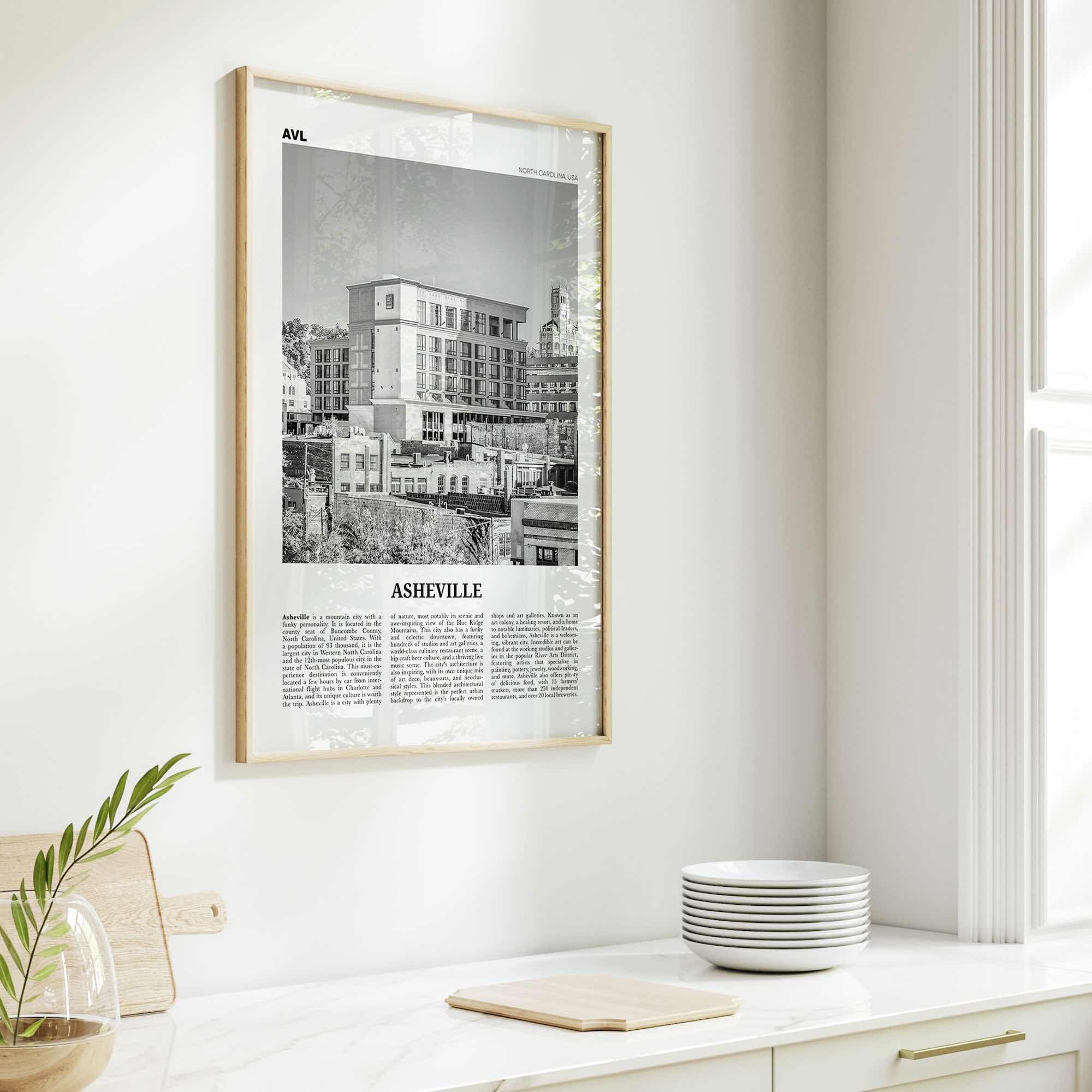 Asheville Print Black and White No 2, Asheville Wall Art, Asheville Poster, Asheville Photo, North Carolina, USA, United States, America