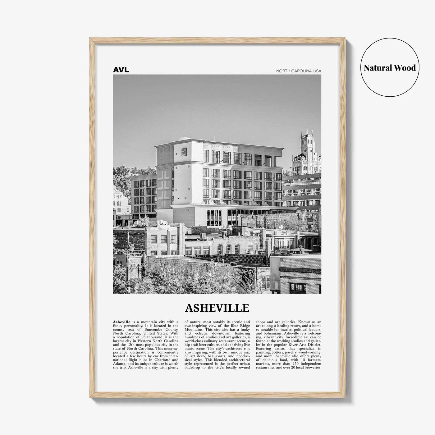 Asheville Print Black and White No 2, Asheville Wall Art, Asheville Poster, Asheville Photo, North Carolina, USA, United States, America