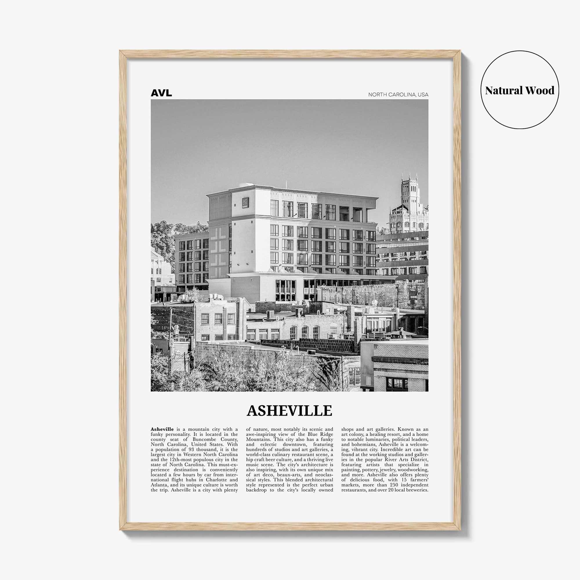 Asheville Print Black and White No 2, Asheville Wall Art, Asheville Poster, Asheville Photo, North Carolina, USA, United States, America