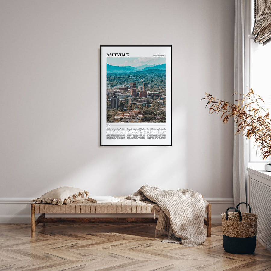 Asheville Travel Color Poster