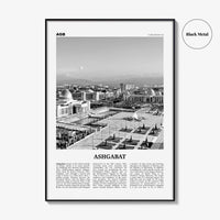 Ashgabat Print Black and White, Ashgabat Wall Art, Ashgabat Poster, Ashgabat Photo, Ashgabat Wall Décor, Turkmenistan, Aşgabat, Ашхабад,