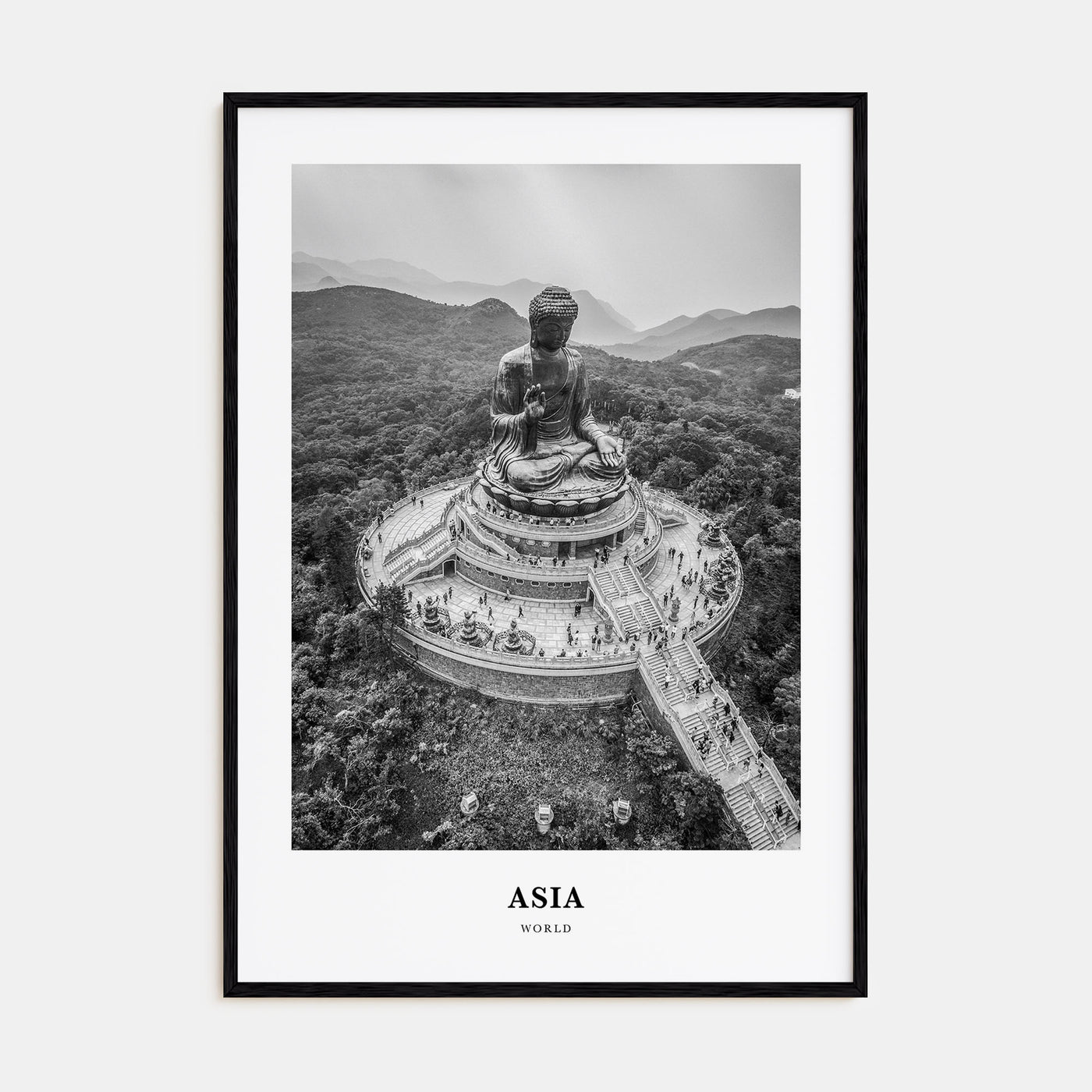 Asia Portrait B&W Poster