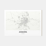Asmara Map Landscape Poster
