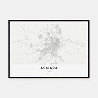 Asmara Map Landscape Poster