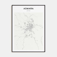 Asmara Map Portrait Poster