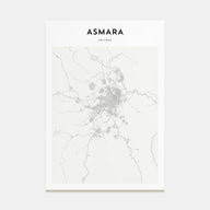 Asmara Map Portrait Poster
