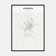 Asmara Map Portrait Poster
