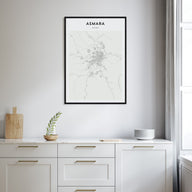 Asmara Map Portrait Poster