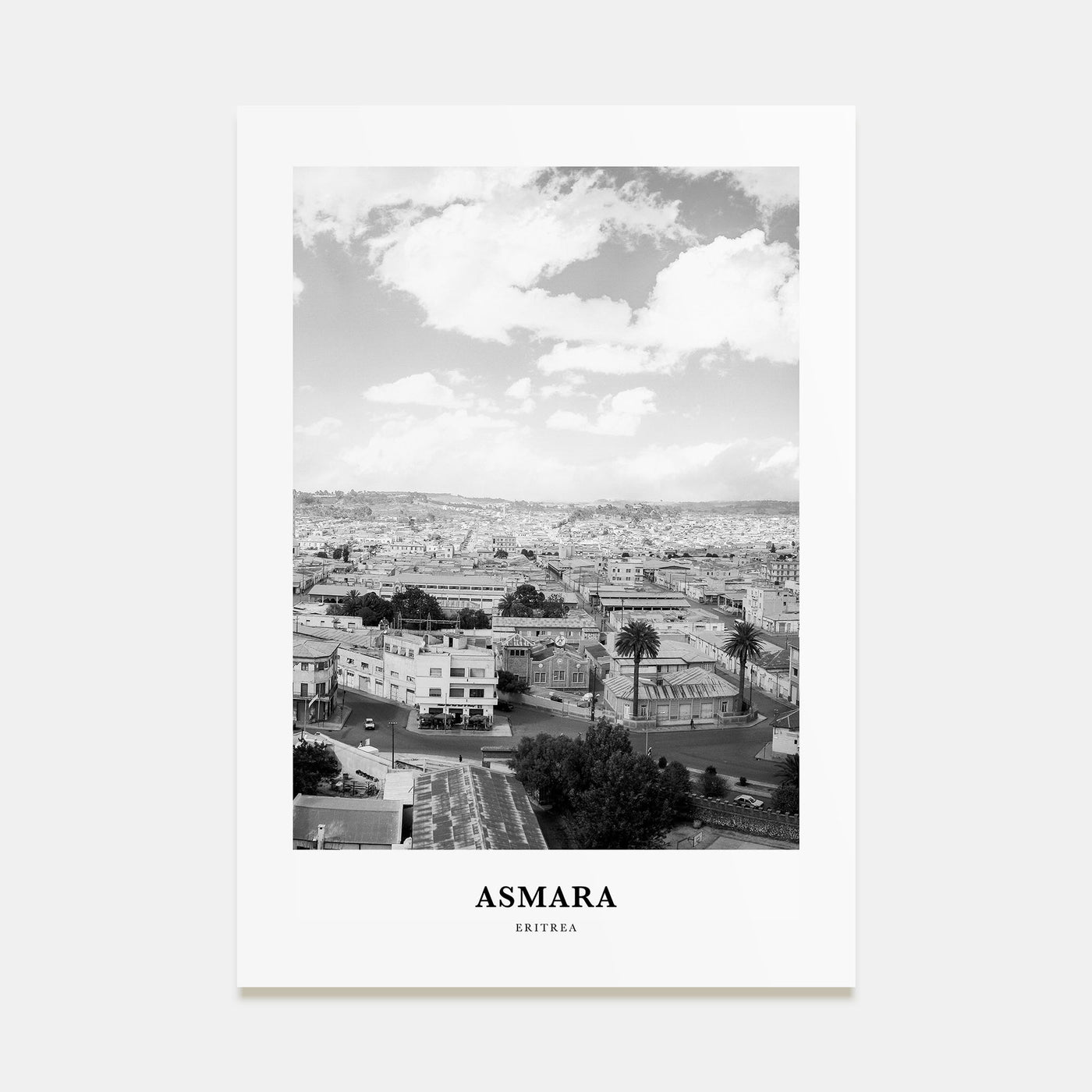 Asmara Portrait B&W Poster