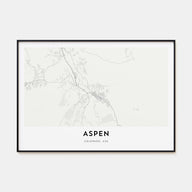 Aspen Map Landscape Poster