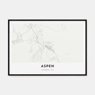 Aspen Map Landscape Poster