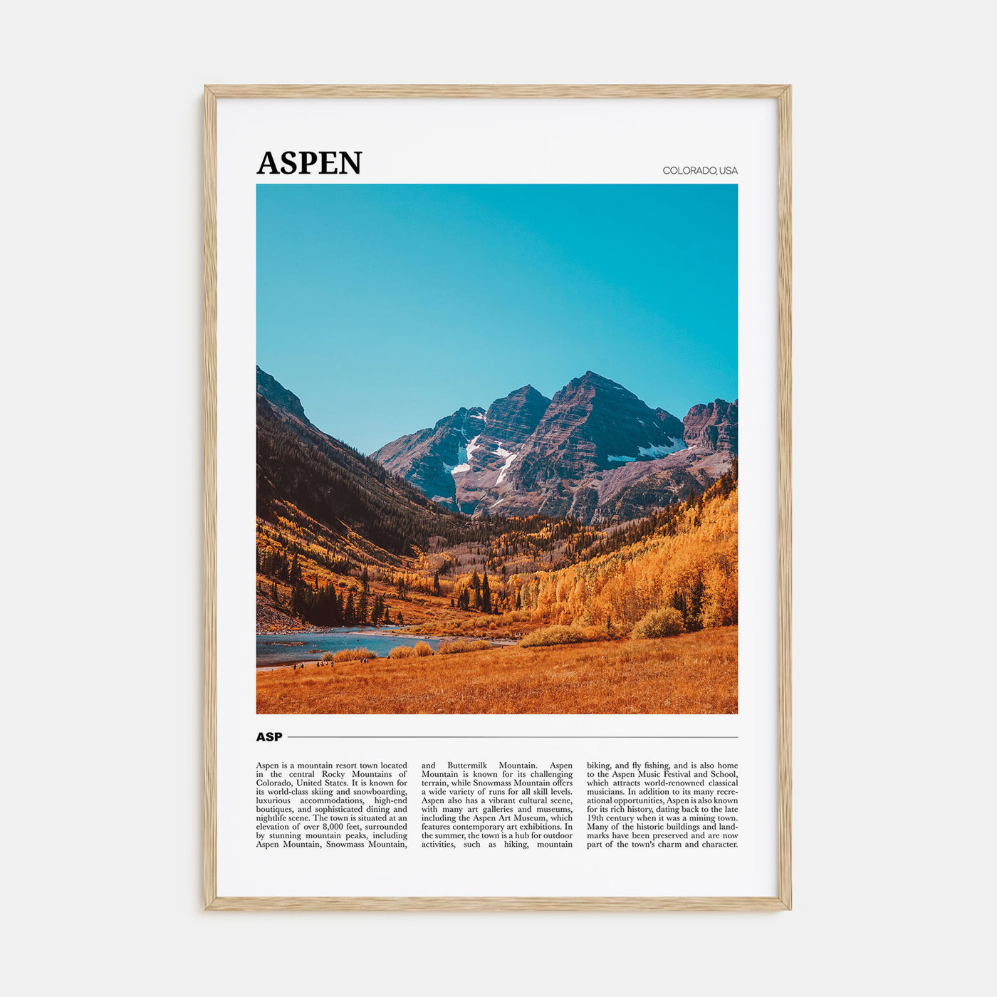 Aspen Travel Color Poster