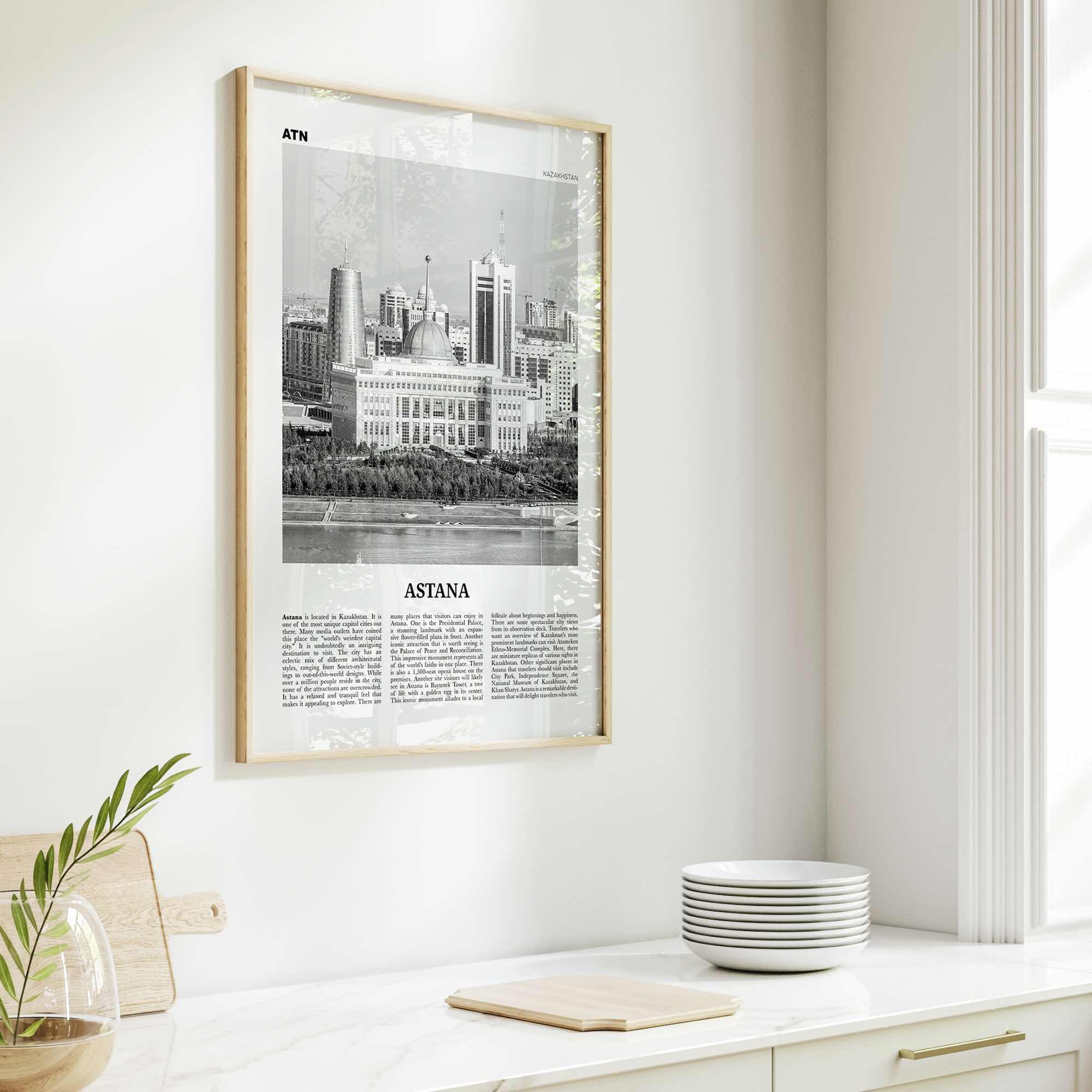 Astana Print Black and White, Astana Wall Art, Astana Poster, Astana Photo, Astana Décor, Nur-Sultan, Нұр-Сұлтан, Nūr-Sūltan, Kazakhstan