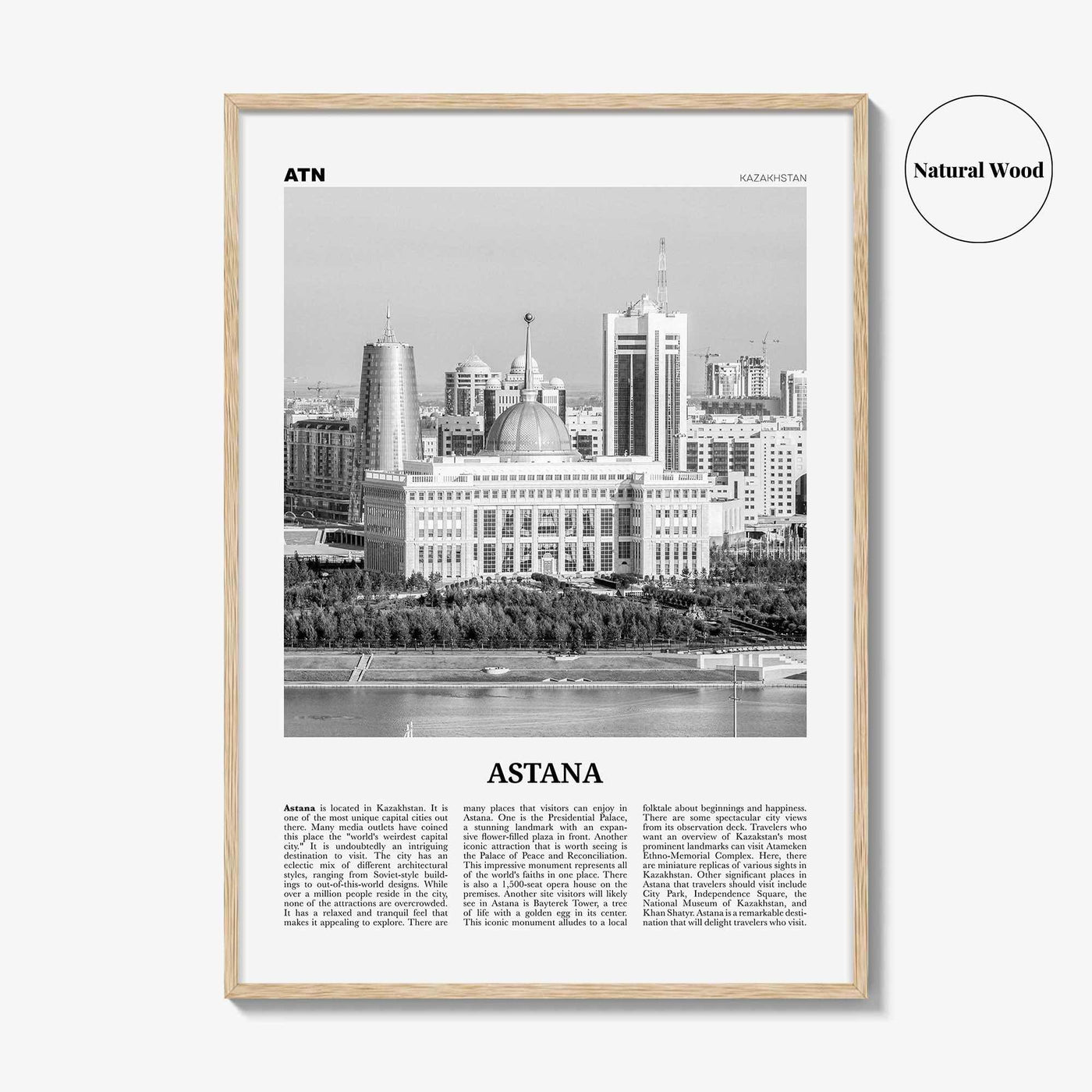 Astana Print Black and White, Astana Wall Art, Astana Poster, Astana Photo, Astana Décor, Nur-Sultan, Нұр-Сұлтан, Nūr-Sūltan, Kazakhstan