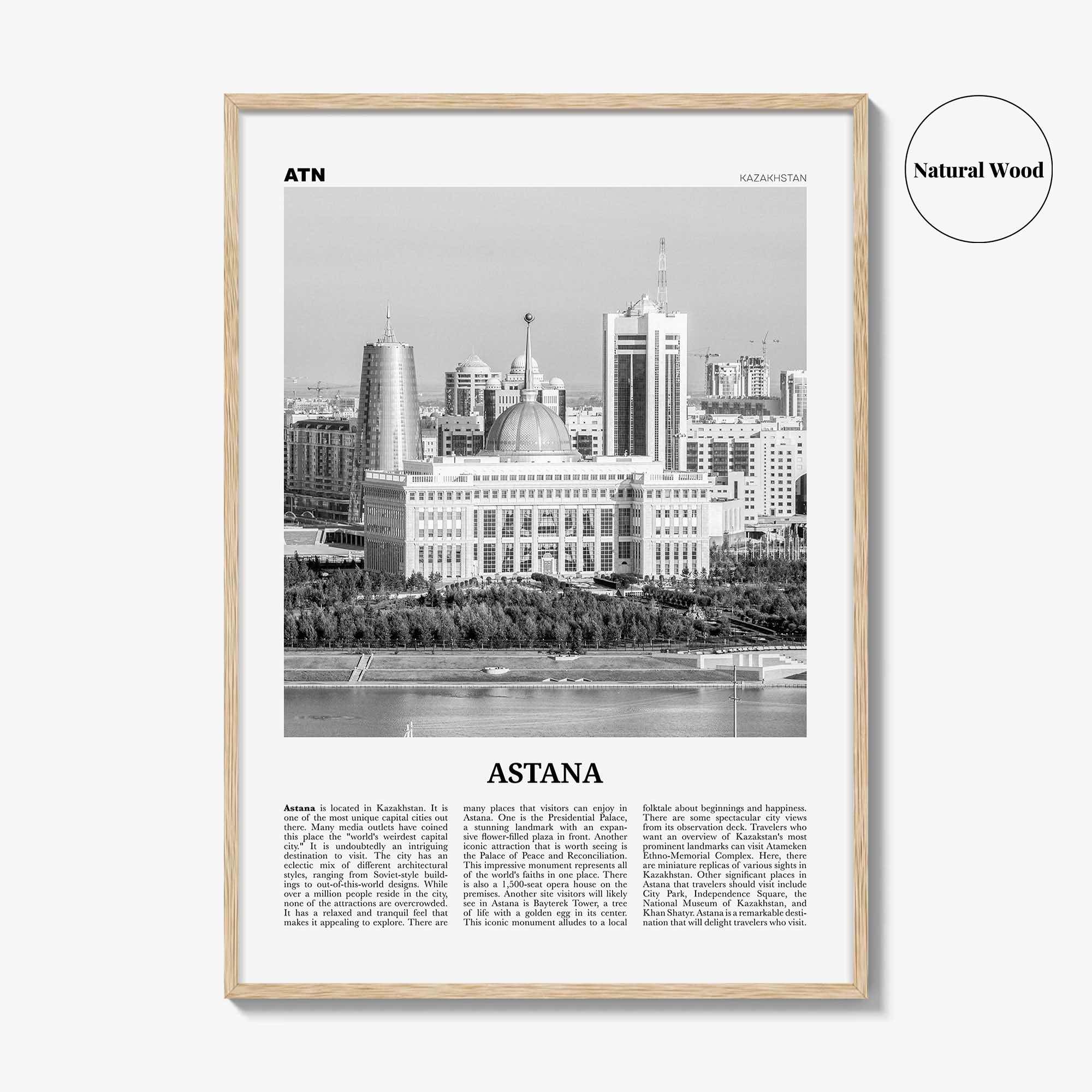 Astana Print Black and White, Astana Wall Art, Astana Poster, Astana Photo, Astana Décor, Nur-Sultan, Нұр-Сұлтан, Nūr-Sūltan, Kazakhstan