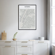 Astoria, New York Map Portrait Poster
