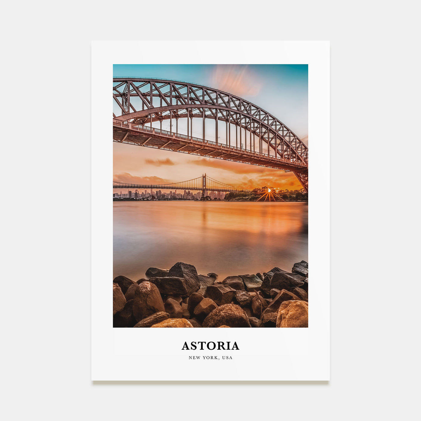 Astoria, New York Portrait Color Poster