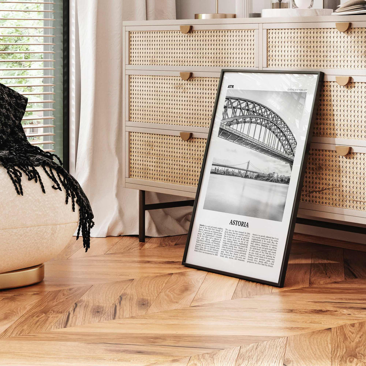 Astoria Print Black and White New York, Astoria Wall Art, Astoria Poster, Astoria Photo, Astoria Decor, New York, United States