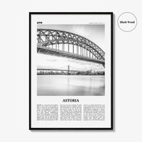 Astoria Print Black and White New York, Astoria Wall Art, Astoria Poster, Astoria Photo, Astoria Decor, New York, United States