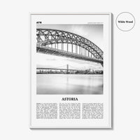 Astoria Print Black and White New York, Astoria Wall Art, Astoria Poster, Astoria Photo, Astoria Decor, New York, United States