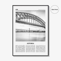 Astoria Print Black and White New York, Astoria Wall Art, Astoria Poster, Astoria Photo, Astoria Decor, New York, United States