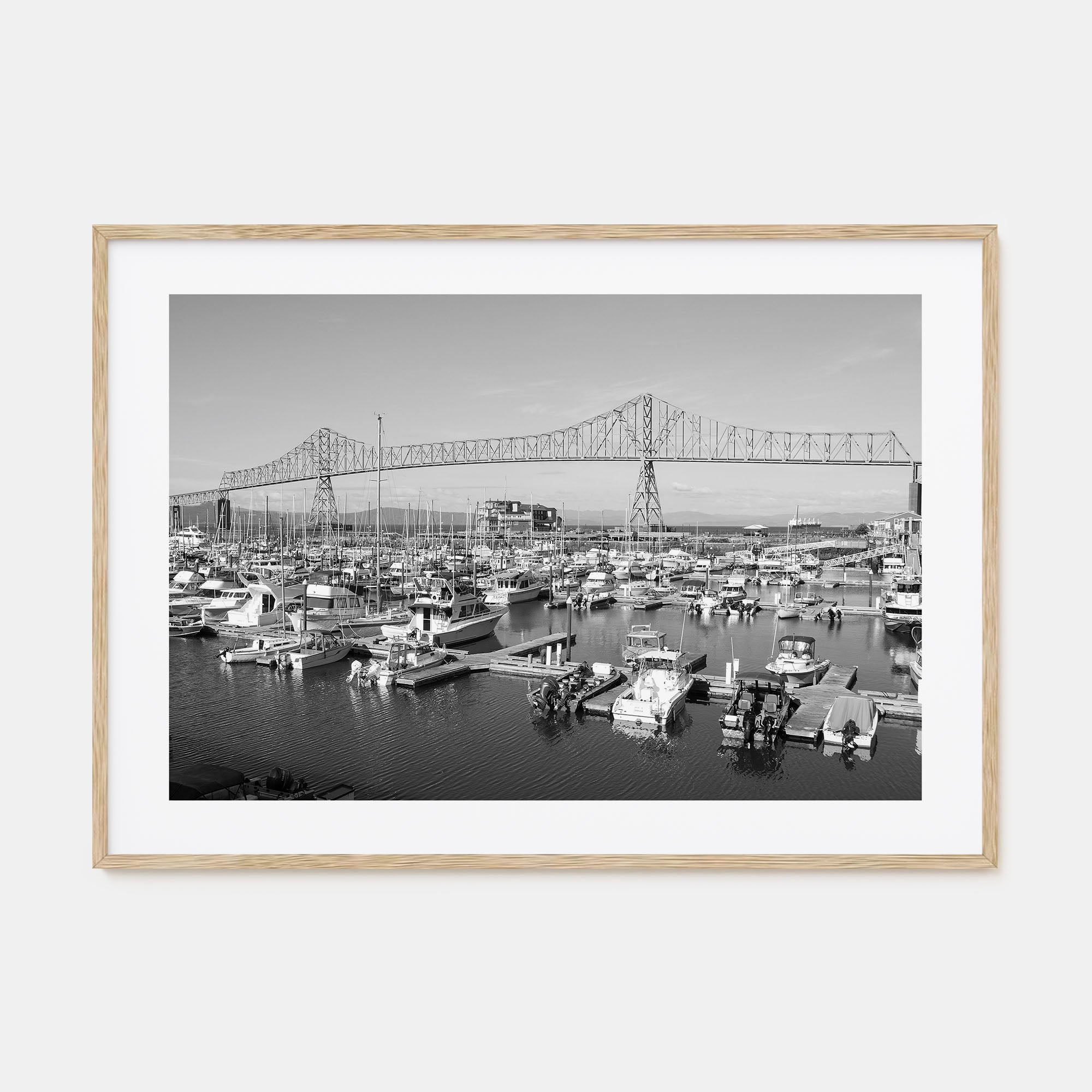 Astoria, Oregon Landscape B&W Poster
