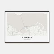 Astoria, Oregon Map Landscape Poster