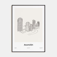 Asunción Drawn Poster