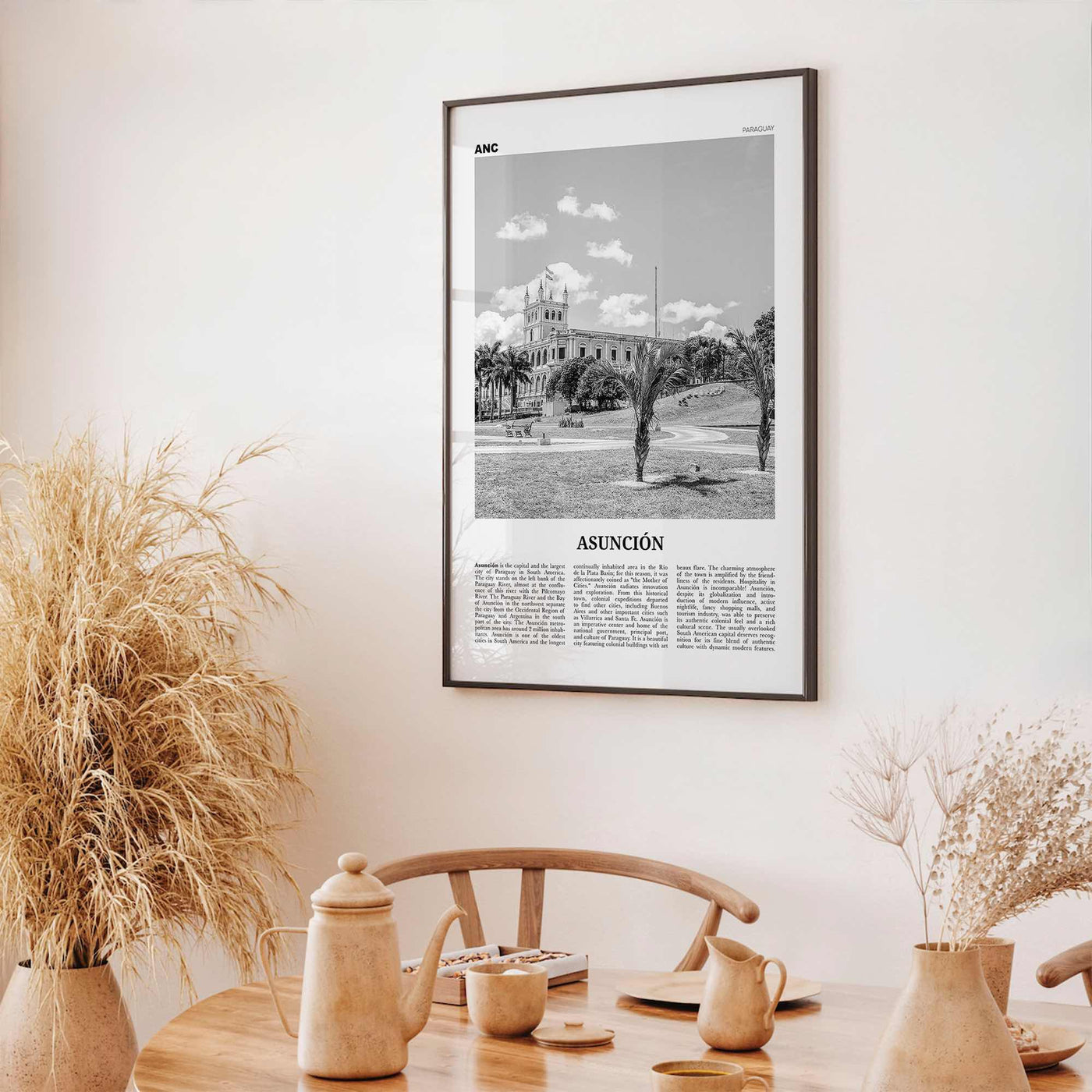 Asuncion Print Black and White, Asunción Wall Art, Asunción Poster, Asunción Photo, Asunción Wall Décor, Paraguay